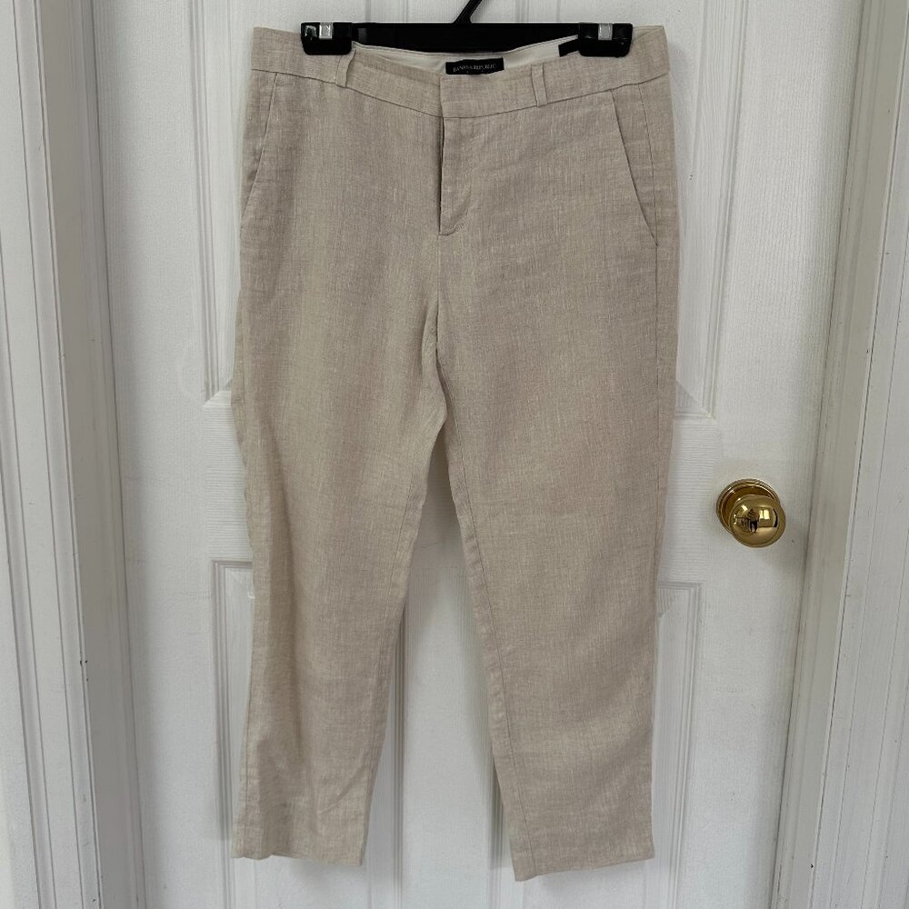 Banana Republic Linen Cropped Pant